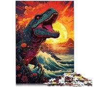 Puzzle para adultos con 1000 piezas, un enorme rompecabezas de dinosaurios - juego sofisticado gran regalo adecuado para adolescentes a partir de 14 años, 26 x 38 cm