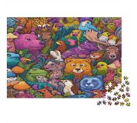 Puzzle para Adultos De 1000 Piezas Animals, Cartón Sólido, Un Mundo Animal Vibrante Lleno de Color y Vida Juego Educativo En Casa, 70x50cm/1000pcs