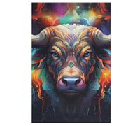 Puzzle para adultos de 1000 piezas, Búfalo, rompecabezas de madera, desafío cerebral, juego de juguetes (78×53cm)