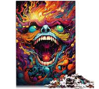 Puzzle para adultos de 1000 piezas, colorido monstruo de fantasía, obra de arte de rompecabezas de 26 x 38 cm, juego sofisticado y familiar para adolescentes a partir de 14 años