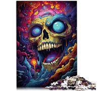 Puzzle para adultos de 1000 piezas de cabeza de muerte cortado con precisión 26 x 38 cm. Cada pieza es única. Juego familiar estimulante y divertido para los 14 años