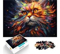 Puzzle para adultos de 1000 piezas, diseño de gato de montaje, ayuda al cerebro a ejercitar juguetes adictivos para cultivar la paciencia, 14.96 x 20.47"