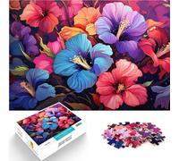 Puzzle para adultos de 1000 piezas, flores divertidas para toda la familia, ayuda al cerebro a entrenar juguetes adictivos y a promover la paciencia, 26 x 38 cm