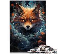 Puzzle para adultos de 1000 piezas, juego de preguntas de zorro, 50 x 70 cm. Ayuda a entrenar juguetes adictivos del cerebro y desarrollar la paciencia para adolescentes a partir de 14 años.