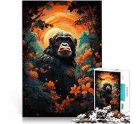 Puzzle para adultos de 1000 piezas, mono colorido selva, trabajo mental, entrena tu cerebro y tus manos para adolescentes a partir de 14 años, 26 x 38 cm