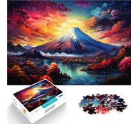 Puzzle para adultos de 1000 piezas: Monte Fuji antes del atardecer. Tarea de pensamiento de 26 x 38 cm. Juego sofisticado y divertido en familia para adolescentes a partir de 14 años.