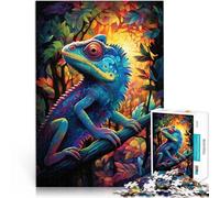 Puzzle para adultos de 1000 piezas, puzzle de actividad familiar de la selva de camaleón, entrena tu cerebro y tus manos para adolescentes a partir de 14 años, 26 x 38 cm
