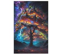 Puzzle para adultos de árbol caótico, 1000 piezas de rompecabezas de madera para niños a partir de 12 años de edad, juego familiar de 78 × 53 cm