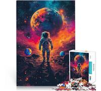 Puzzle para adultos de Astronautas Under an Alien Planet 1000 Piece Adult Puzzles 10.27 in x 14.96 in Cardboard Puzzles for Adults and Kids Age 14 and Up Educational Game