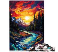 Puzzle para adultos del Parque Nacional Banff, 1000 piezas, 19,7 x 29,5 pulgadas, rompecabezas de madera para adultos y niños a partir de 14 años, tareas mentales para adultos
