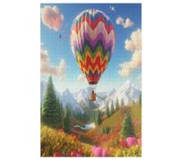 Puzzle para adultos globo aerostático de 1000 piezas, para niños a partir de 12 años, puzles de madera para decoración del hogar, (78 x 53 cm)