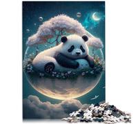 Puzzle para adultos Majestuoso oso panda 1000 piezas Puzzle 10.27 pulgadas x 14.96 pulgadas Puzzle de cartón para adultos y niños como regalo para toda la familia y