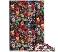 Puzzle para Adultos Monstruo de Terror Puzzle de 1000 Piezas Apto para y niños Mayores de 12 años Rompecabezas de Cartón Gran Regalo para Adultos Tamaño: 26x38cm