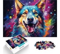 Puzzle para adultos Pinturas de perros salvajes Puzzle 1000 piezas 14.96 pulgadas x 20.47 pulgadas Rompecabezas de cartón para adultos y niños de 14 años y más Juego de reflexión
