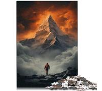 Puzzle para adultos, rompecabezas Matterhorn para adultos, 2000, 27,56 x 39,37 pulgadas, rompecabezas de mapa gris para adultos y niños a partir de 14 años, rompecabezas educativos
