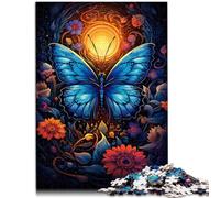 Puzzle para adultos, un puzle de mariposas con 1000 piezas, 26 x 38 cm, puzzle de cartón, adecuado para adultos y niños a partir de 14 años, tareas de pensamiento para adultos