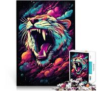 Puzzle para adultos y niños Angry Tiger 1000 piezas Jigsaw Puzzle Game 10.27 in x 14.96 in Cardboard Puzzles for Adults and Kids Age 14 Years Up Challenging Game