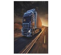 Puzzle para adultos y niños, rompecabezas de camiones, 1000 piezas, rompecabezas de madera creativos, regalos 78 × 53 cm