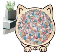 Puzzle para gatos de madera 135 piezas | Juego educativo para niños en edad preescolar | Educativo, Decorativo, Creativo | Para niñas, niños, educación preescolar, promoción del pensamiento, idea de