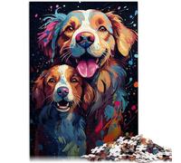 Puzzle para niños cachorros mimados Puzzle 1000 piezas 19.7 x29.5 pulgadas Puzzles de madera para adultos y niños de 14 años y más excelente regalo para adultos
