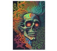 Puzzle para niños, diseño de esqueletos multicolores, para adultos, 1000 piezas, puzzle de madera para adolescentes, 78 x 53 cm