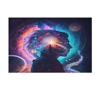Puzzle para niños, impresiones digitales de viajes astrales, puzle para adultos, puzle de madera de 1000 piezas para adolescentes y adultos, 75 x 50 cm