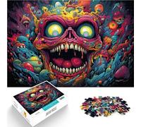 Puzzle para niños, monstruo de color, rompecabezas de 2000 piezas para adultos, 27,56 x 39,37 pulgadas, rompecabezas de mapa gris, adecuado para adultos y adolescentes a partir de 14 años, juguete