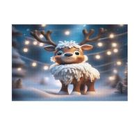 Puzzle para niños, puzles de alce para adultos, 1000 piezas, puzzle de madera para adolescentes, gran (75 x 50 cm)