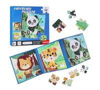 Puzzle para niños, rompecabezas magnético, rompecabezas de animales para niños, juegos de viaje para niños a partir de 3 rompecabezas educativos, juguete educativo, rompecabezas magnético de 37