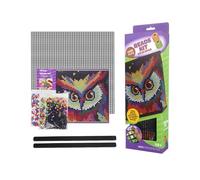 Puzzle para niños y adultos de 2300 cuentas. Hama Beads de 5 mm para decorar. Kit de cuentas sin planchar. Simbrix para rompecabezas con fuse beads (Buho)