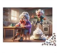 Puzzle Pareja de Ancianos Caos De 1000 Piezas Interesante Rompecabezas para Adultos De 1000 Piezas Obra De Arte Entretenimento 38x26cm/1000pcs