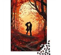 Puzzle Pareja de otoño romántico De 1000 Piezas Interesante Rompecabezas Hombres Y Mujeres De 1000 Piezas Pintura Entretenimiento Creativo 38x26cm/1000pcs