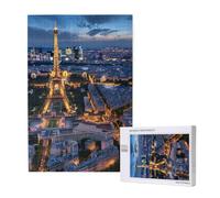 Puzzle París 3000 Piezas Vista Nocturna Grande Rompecabezas Adultos de Madera, Puzzles Juegos Divertidos/Relajantes/Desafiantes para Adultos y Principiantes, como Regalo para Amigos y Familia 2T-1729
