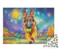Puzzle Pastor Alemán 1000 Piezas Cartón Reciclado Ecológico para Adultos Creatividad Reductor de Ansiedad Decoración de Pared Más Vendido Grandes Ideas de Regalo 70x50cm/1000pcs