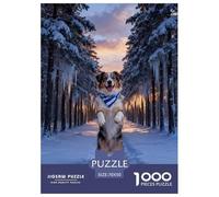 Puzzle Pastor Australiano 1000 Piezas - para Adultos Y Niños Rompecabezas De Snow-Covered Bosque, Desafío Mental Y Juego Complejo, Arte Decorativo, Regalo Ideal 70x50cm/1000pcs