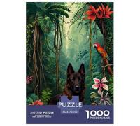 Puzzle Pastor Belga 1000 Piezas - para Adultos Y Niños Puzzle De Flores de la Jungla, Desafío Mental Y Juego Complejo, Arte Decorativo, Regalo Ideal 70x50cm/1000pcs