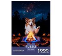 Puzzle Pastor de Las Shetland 1000 Piezas - para Adultos Y Niños Rompecabezas De Fogata del Bosque, Juego Divertido E Instructivo, Decorativo, Regalo Ideal 70x50cm/1000pcs