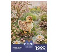 Puzzle Patito 1000 Piezas para Adultos Y Niños Juego EduGatoivo Rompecabezas Patito Orilla Estanque Decorativo Regalo Original 38x26cm/1000pcs