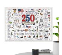 Puzzle Patriótico 250º Aniversario, 1000 piezas Decoración Patrióticas, Desafío Educativo de 1776 a 2026, para casa, oficina, escuela, del 4 de julio, Memorial Day, Labor Day