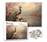 Puzzle Pavo Real Puzzle 4000 Piezas Flor, Rompecabezas Imposible Desafiante, Adultos Madera Jigsaw, Juegos de Rompecabezas para Toda la Familia con Reducción de Presión, Regalos para Mujeres X-8