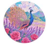 Puzzle Pavón 1000 Piezas para Adultos Y Niños Juego Familiar De Cochetón Rompecabezas Pavón Campo Flores Decorativo Regalo Ideal 1000pcs (67.5x67.5cm)
