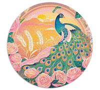 Puzzle Pavón 1000 Piezas para Adultos Y Niños Juego Familiar De Cochetón Rompecabezas Pavón Flores Decorativo Regalo para Hombre 1000pcs (67.5x67.5cm)