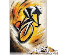 Puzzle per adulti Cubista Ciclista che Corre attraverso il movimento Pittura Gioco Educativo Sfida Giocattolo 38x26cm/1000 pezzi