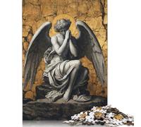 Puzzle per adulti da 500 pezzi, Motivo: Angelo in preghiera I, Puzzle per adulti, gioco Educativo, sfida, giocattolo, 500 pezzi (52x38 cm)