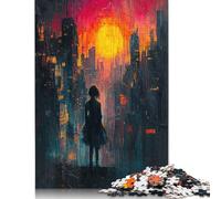 Puzzle per adulti da 500 pezzi Perso in città, Puzzle neoespressionisti con Scene Urbane, gioco Educativo per adulti, giocattolo (52x38 cm)