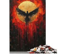 Puzzle per adulti e adolescenti L'alba Della fenice, Opera d'arte espressionista contemporanea, Puzzle in Legno per adulti, Regali di Natale, Regalo per adolescenti (52x38 cm)
