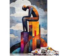 Puzzle per adulti, visione cubista Moderna del pensatore, Puzzle da 500 pezzi, gioco Educativo per adulti, giocattolo da sfida, 500 pezzi (52x38 cm)