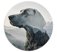 Puzzle Perro 1000 Piezas para Adultos Juego Relajante de cartón Puzzles Perro Bosque Montañas Decorativo Regalo para Hombre 1000pcs (67.5x67.5cm)