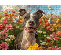 Puzzle Perro Macizo Diseño de Patrones | con Exquisita Caja de Embalaje | Puzzle 3000 Piezas | Piezas Encajan Perfectamente | Letras la Parte Posterior | Rompecabezas Adultos Toda Familia s7h-764