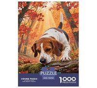 Puzzle Perro Springer Spaniel Inglés 1000 Piezas para Adultos, Rompecabezas Bosque Tranquilo Adultos, Decoración para El Hogar 70x50cm/1000pcs